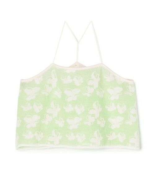TOMORROWLAND / トゥモローランド その他トップス | シースルーフラワー ショートキャミソール（52 グリーン系）