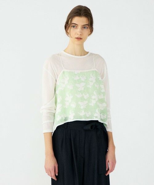 TOMORROWLAND / トゥモローランド その他トップス | シースルーフラワー ショートキャミソール | 詳細2