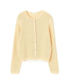 TOMORROWLAND / トゥモローランド カーディガン・ボレロ | ニードルアウトリブ クルーネックカーディガン