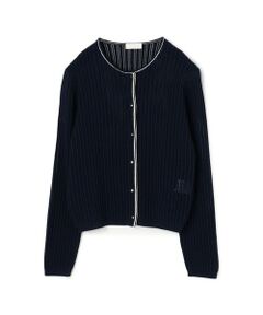 TOMORROWLAND / トゥモローランド カーディガン・ボレロ | ニードルアウトリブ クルーネックカーディガン