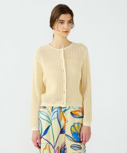 TOMORROWLAND / トゥモローランド カーディガン・ボレロ | ニードルアウトリブ クルーネックカーディガン | 詳細2