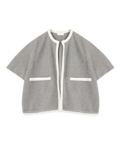 TOMORROWLAND / トゥモローランド カーディガン・ボレロ | ダブルフェイスノット ハーフスリーブカーディガン