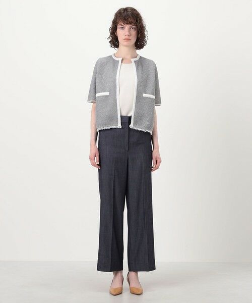 TOMORROWLAND / トゥモローランド カーディガン・ボレロ | ダブルフェイスノット ハーフスリーブカーディガン | 詳細1