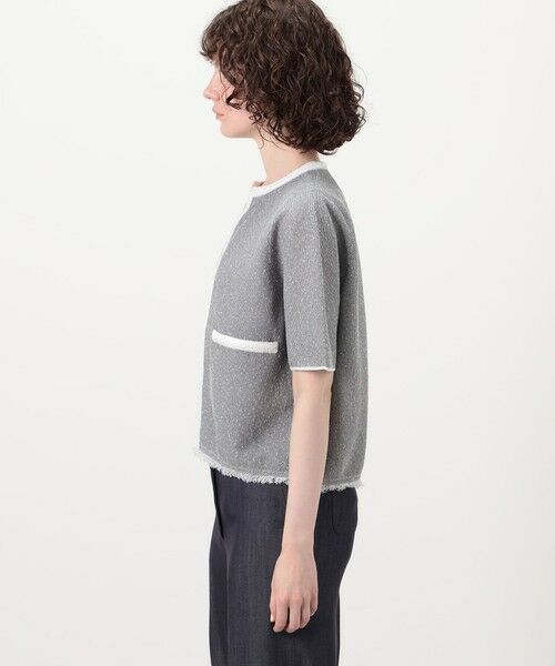 TOMORROWLAND / トゥモローランド カーディガン・ボレロ | ダブルフェイスノット ハーフスリーブカーディガン | 詳細3