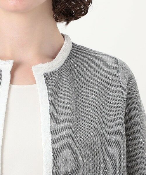 TOMORROWLAND / トゥモローランド カーディガン・ボレロ | ダブルフェイスノット ハーフスリーブカーディガン | 詳細5
