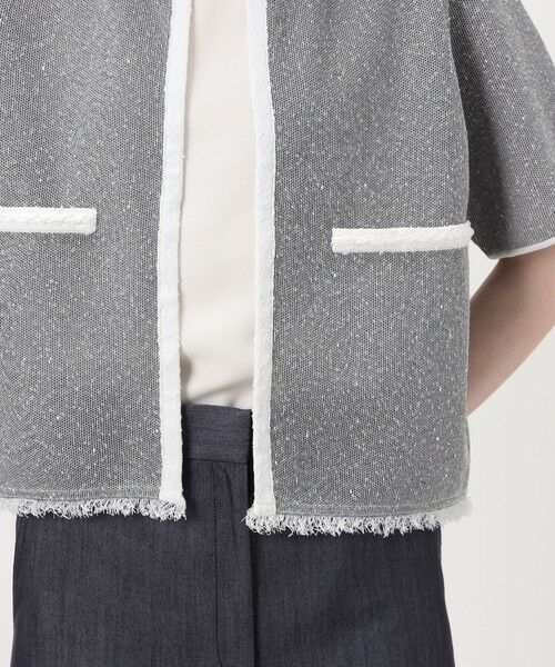 TOMORROWLAND / トゥモローランド カーディガン・ボレロ | ダブルフェイスノット ハーフスリーブカーディガン | 詳細8