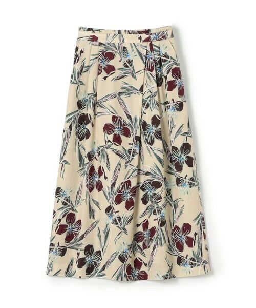TOMORROWLAND / トゥモローランド ロング・マキシ丈スカート | チェロキープリント タックロングスカート（44 ライトベージュ系）