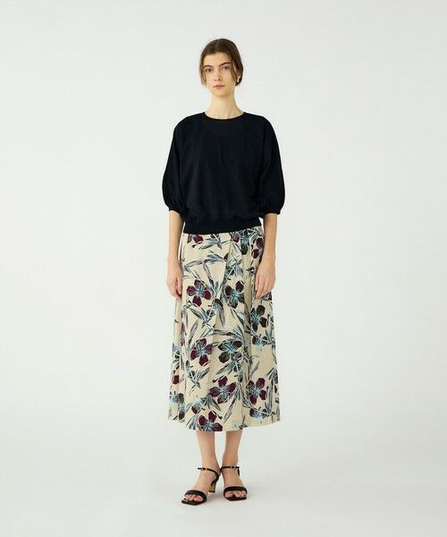 TOMORROWLAND / トゥモローランド ロング・マキシ丈スカート | チェロキープリント タックロングスカート | 詳細1
