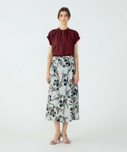 TOMORROWLAND / トゥモローランド ロング・マキシ丈スカート | チェロキープリント タックロングスカート | 詳細10