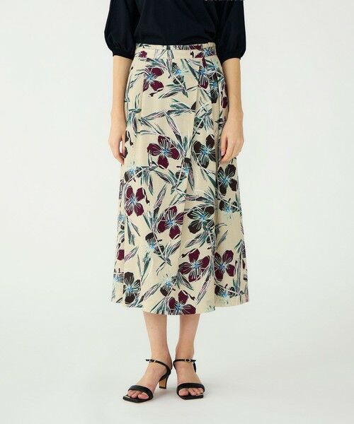 TOMORROWLAND / トゥモローランド ロング・マキシ丈スカート | チェロキープリント タックロングスカート | 詳細2
