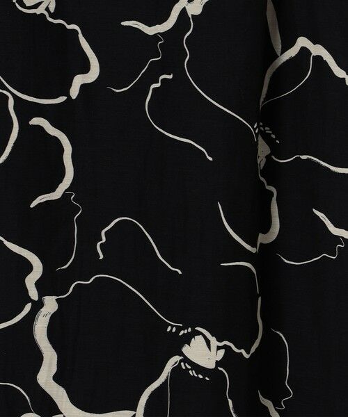 TOMORROWLAND / トゥモローランド ロング・マキシ丈ワンピース | ドローイングフラワープリント スキッパーカラーワンピース | 詳細10