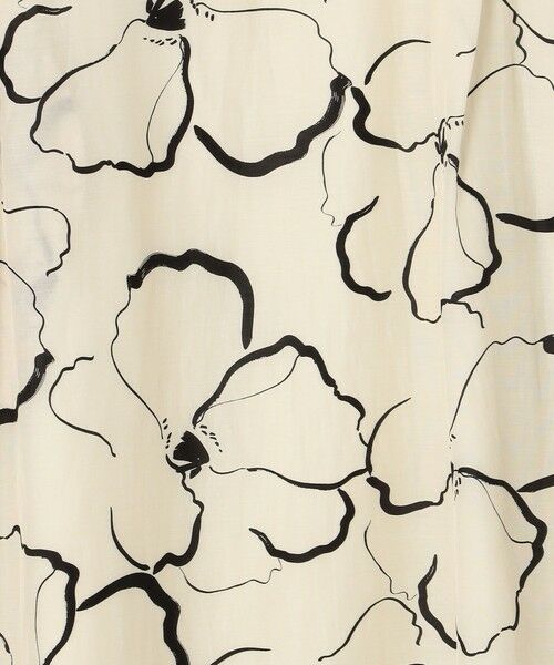 TOMORROWLAND / トゥモローランド ロング・マキシ丈ワンピース | ドローイングフラワープリント スキッパーカラーワンピース | 詳細11