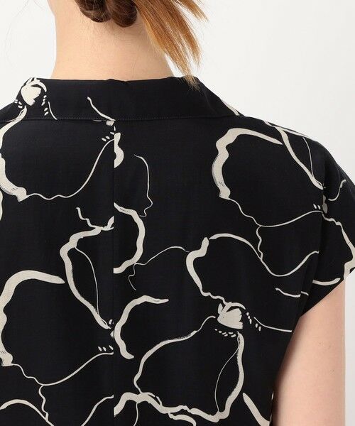 TOMORROWLAND / トゥモローランド ロング・マキシ丈ワンピース | ドローイングフラワープリント スキッパーカラーワンピース | 詳細5