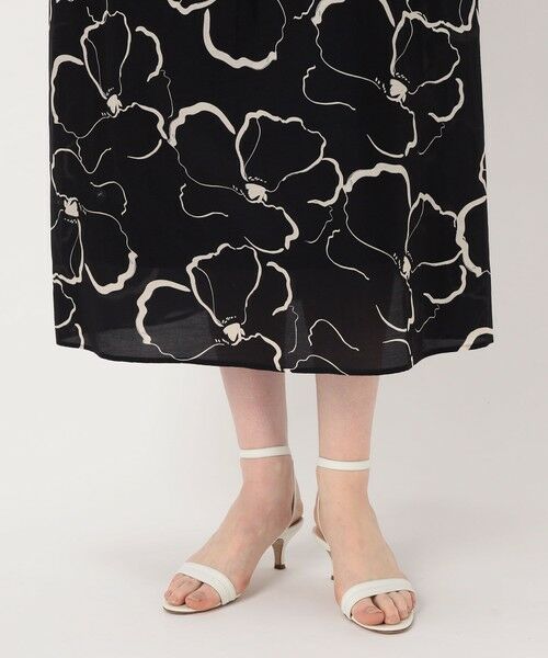 TOMORROWLAND / トゥモローランド ロング・マキシ丈ワンピース | ドローイングフラワープリント スキッパーカラーワンピース | 詳細8