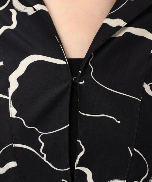 TOMORROWLAND / トゥモローランド ロング・マキシ丈ワンピース | ドローイングフラワープリント スキッパーカラーワンピース | 詳細9