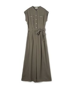 TOMORROWLAND / トゥモローランド サロペット・オールインワン | 【WEB先行予約】セルロースツイル スタンドカラーオールインワン