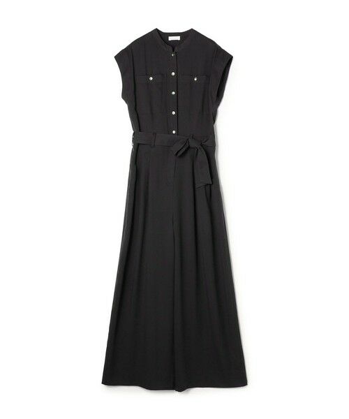 TOMORROWLAND / トゥモローランド サロペット・オールインワン | 【WEB先行予約】セルロースツイル スタンドカラーオールインワン（17 ダークグレー）