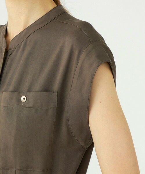 TOMORROWLAND / トゥモローランド サロペット・オールインワン | 【WEB先行予約】セルロースツイル スタンドカラーオールインワン | 詳細7