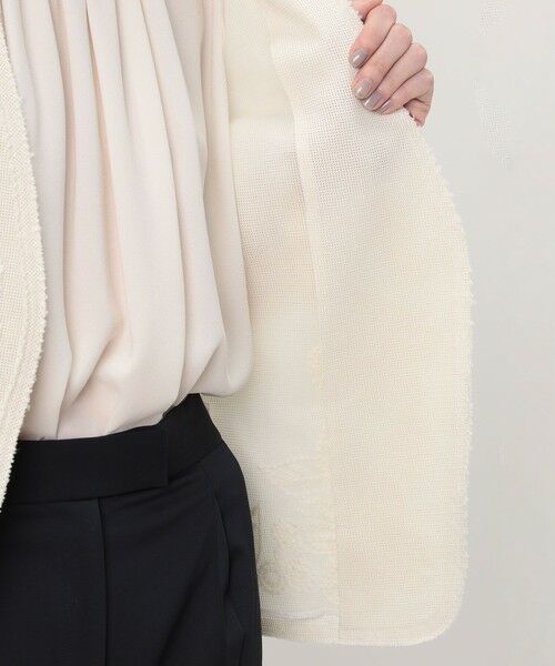 TOMORROWLAND / トゥモローランド ノーカラージャケット | フラワーメッシュエンブロイダリー Vカラージャケット | 詳細6