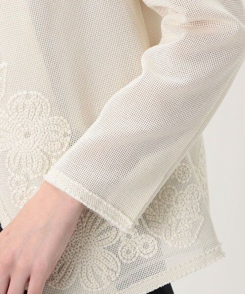 TOMORROWLAND / トゥモローランド ノーカラージャケット | フラワーメッシュエンブロイダリー Vカラージャケット | 詳細9