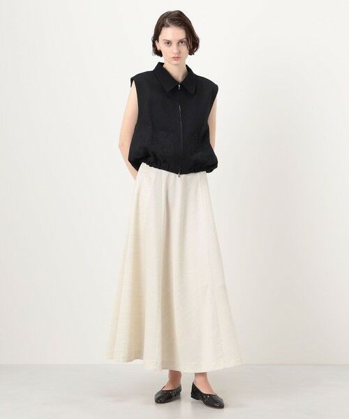 TOMORROWLAND / トゥモローランド ベスト | フラワーメッシュエンブロイダリー ジップアップジレ | 詳細1