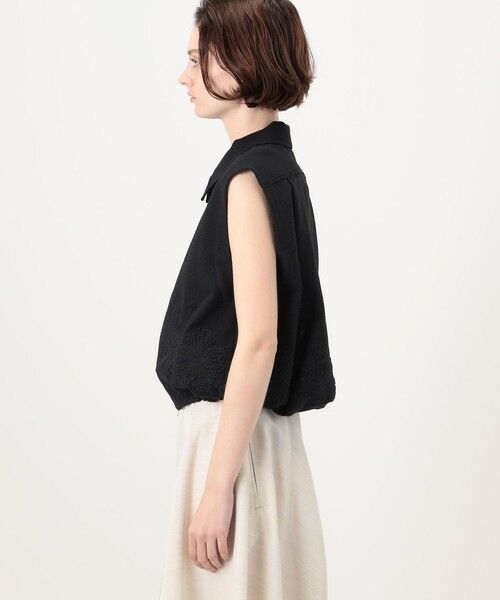 TOMORROWLAND / トゥモローランド ベスト | フラワーメッシュエンブロイダリー ジップアップジレ | 詳細3