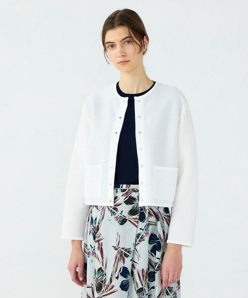 TOMORROWLAND / トゥモローランド カーディガン・ボレロ | ドライボーダージャージー ショートカーディガン | 詳細2