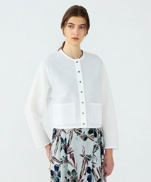 TOMORROWLAND / トゥモローランド カーディガン・ボレロ | ドライボーダージャージー ショートカーディガン | 詳細3