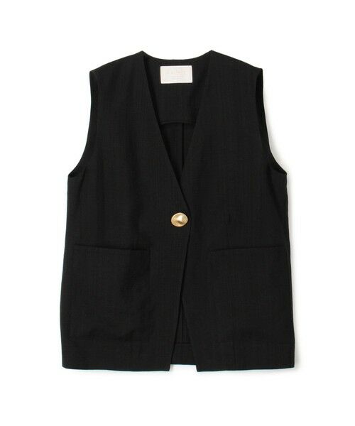 TOMORROWLAND / トゥモローランド ベスト | 【WEB先行予約】レーヨンリネンブッチャー コクーンジレ（19 ブラック）