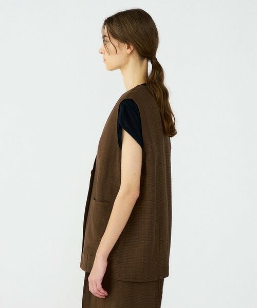 TOMORROWLAND / トゥモローランド ベスト | 【WEB先行予約】レーヨンリネンブッチャー コクーンジレ | 詳細4