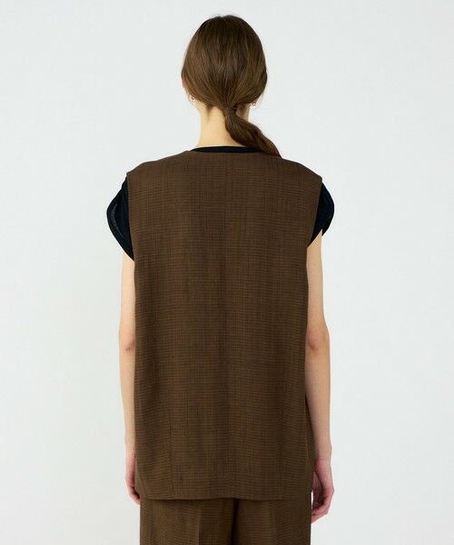 TOMORROWLAND / トゥモローランド ベスト | 【WEB先行予約】レーヨンリネンブッチャー コクーンジレ | 詳細5