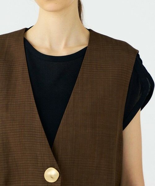 TOMORROWLAND / トゥモローランド ベスト | 【WEB先行予約】レーヨンリネンブッチャー コクーンジレ | 詳細6