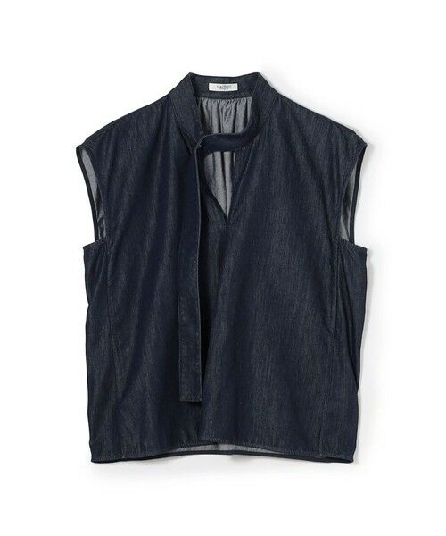 TOMORROWLAND / トゥモローランド シャツ・ブラウス | 【WEB先行予約】コットンセルロースデニム タイブラウス（69 ネイビー）