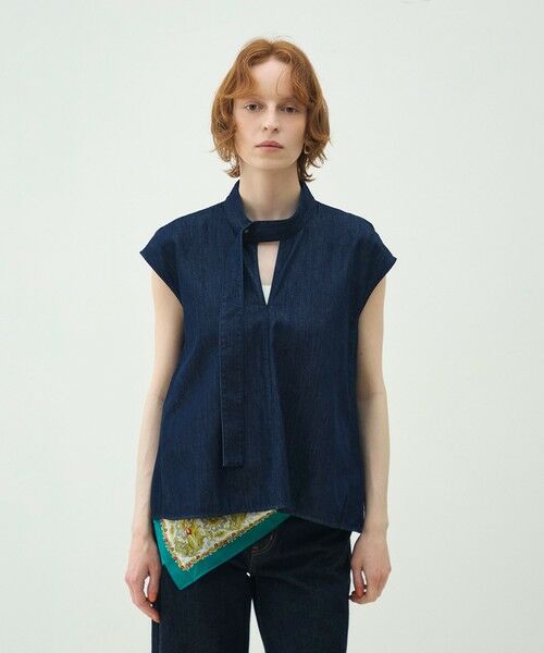 TOMORROWLAND / トゥモローランド シャツ・ブラウス | 【WEB先行予約】コットンセルロースデニム タイブラウス | 詳細2