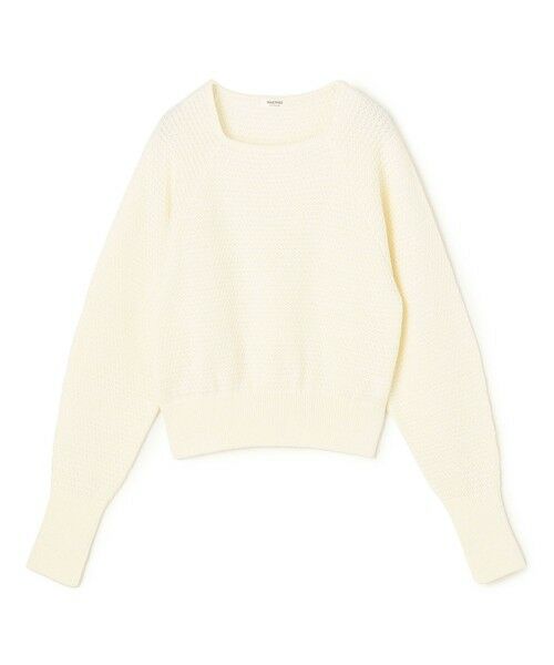 TOMORROWLAND / トゥモローランド ニット・セーター | ギマコットン スクエアネックプルオーバー（41 オフホワイト）