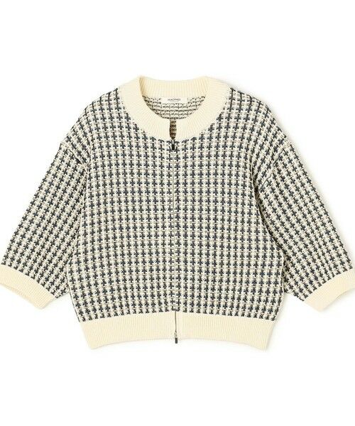TOMORROWLAND / トゥモローランド カーディガン・ボレロ | ギマコットンチェック ジップアップカーディガン（62 ブルー系）