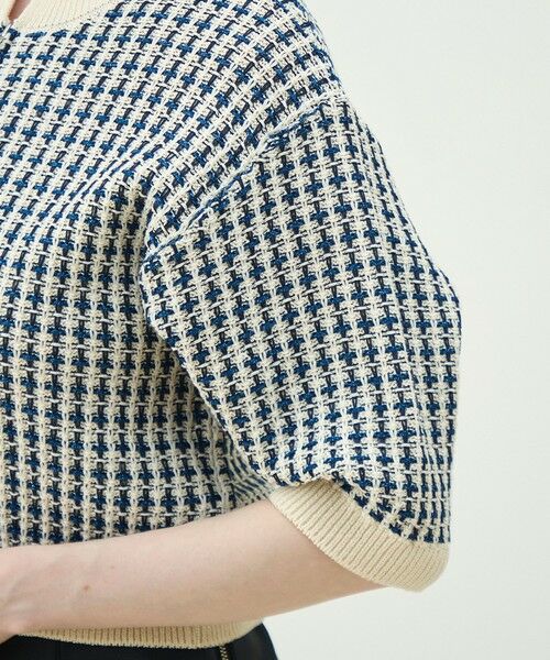 TOMORROWLAND / トゥモローランド カーディガン・ボレロ | ギマコットンチェック ジップアップカーディガン | 詳細7