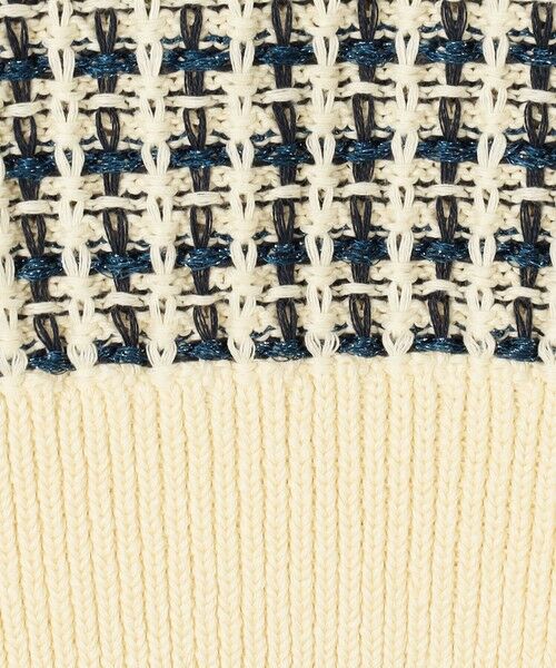 TOMORROWLAND / トゥモローランド ニット・セーター | ギマコットンチェック スクエアネックプルオーバー | 詳細10