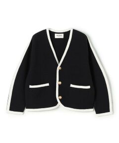 TOMORROWLAND / トゥモローランド カーディガン・ボレロ | モスライクステッチ Vカラーカーディガン