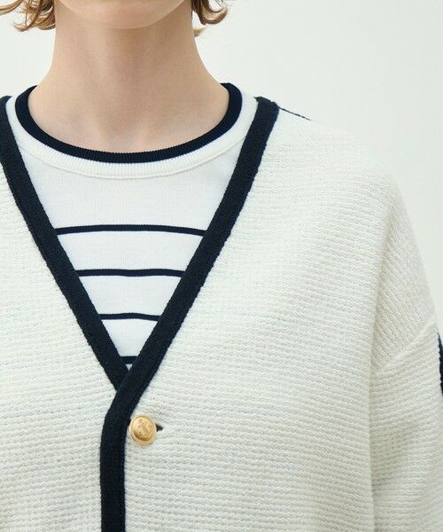 TOMORROWLAND / トゥモローランド カーディガン・ボレロ | モスライクステッチ Vカラーカーディガン | 詳細6