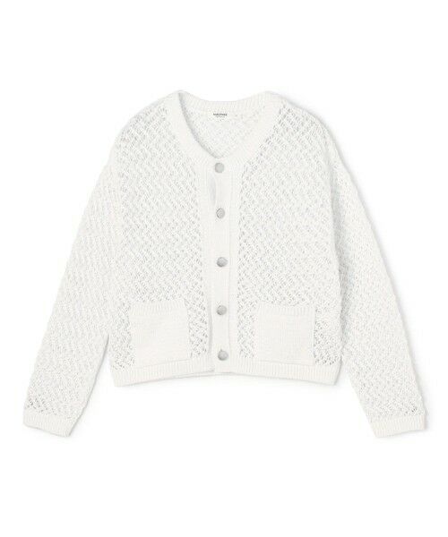 TOMORROWLAND / トゥモローランド カーディガン・ボレロ | ギマメッシュ クルーネックカーディガン（11 ホワイト）