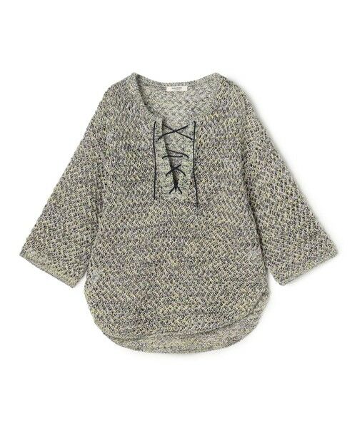 TOMORROWLAND / トゥモローランド ニット・セーター | ギマメッシュ レースアッププルオーバー（72 ブラック系）