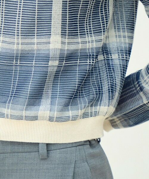 TOMORROWLAND / トゥモローランド カーディガン・ボレロ | 【WEB先行予約】シアーチェック クルーネックカーディガン | 詳細8