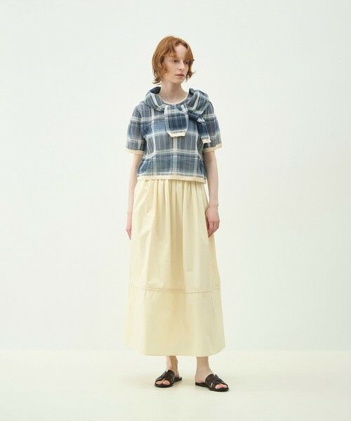 TOMORROWLAND / トゥモローランド ニット・セーター | 【WEB先行予約】シアーチェック ハーフスリーブプルオーバー | 詳細1