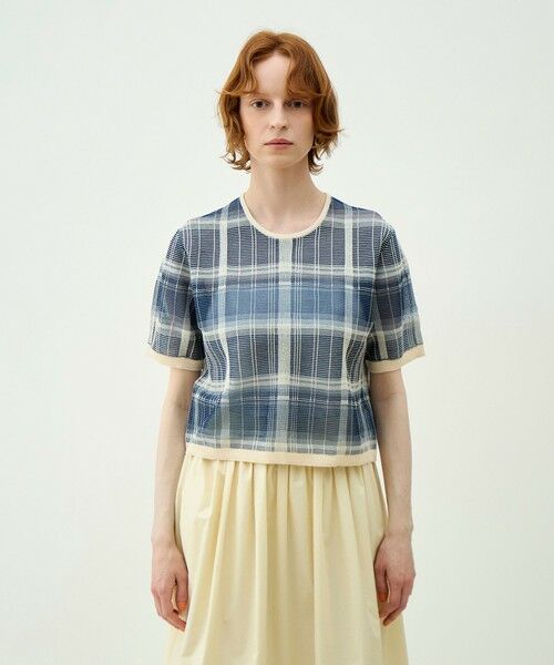 TOMORROWLAND / トゥモローランド ニット・セーター | 【WEB先行予約】シアーチェック ハーフスリーブプルオーバー | 詳細2