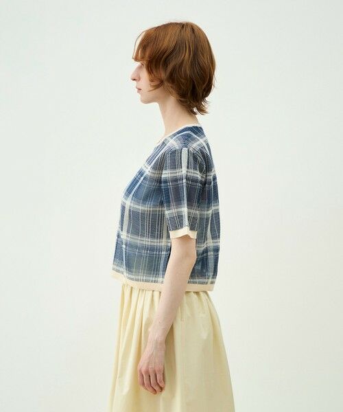 TOMORROWLAND / トゥモローランド ニット・セーター | 【WEB先行予約】シアーチェック ハーフスリーブプルオーバー | 詳細3