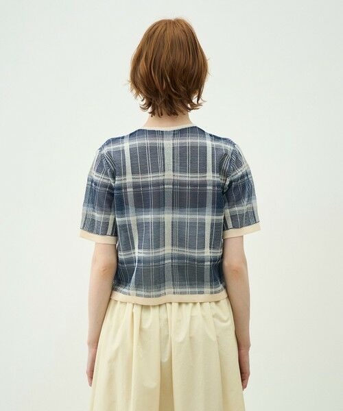 TOMORROWLAND / トゥモローランド ニット・セーター | 【WEB先行予約】シアーチェック ハーフスリーブプルオーバー | 詳細4