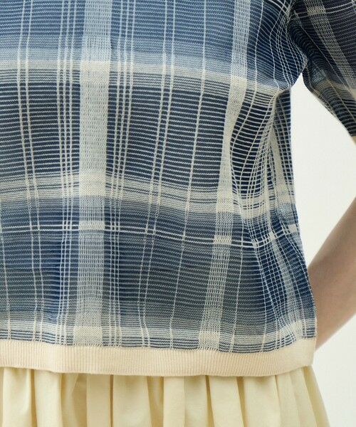 TOMORROWLAND / トゥモローランド ニット・セーター | 【WEB先行予約】シアーチェック ハーフスリーブプルオーバー | 詳細8
