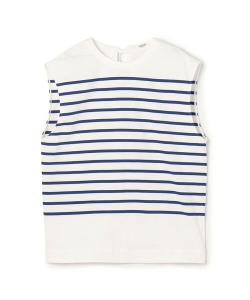 TOMORROWLAND / トゥモローランド Tシャツ | パネルボーダー ノースリーブプルオーバー（64 ブルー系）