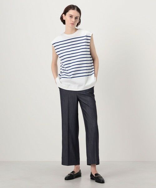 TOMORROWLAND / トゥモローランド Tシャツ | パネルボーダー ノースリーブプルオーバー | 詳細1